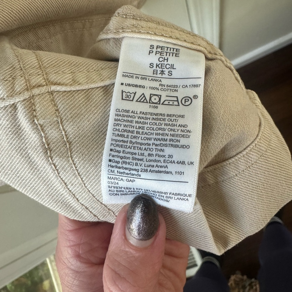 Gap Utility Button Mini Dress Size Small Petite - image 6